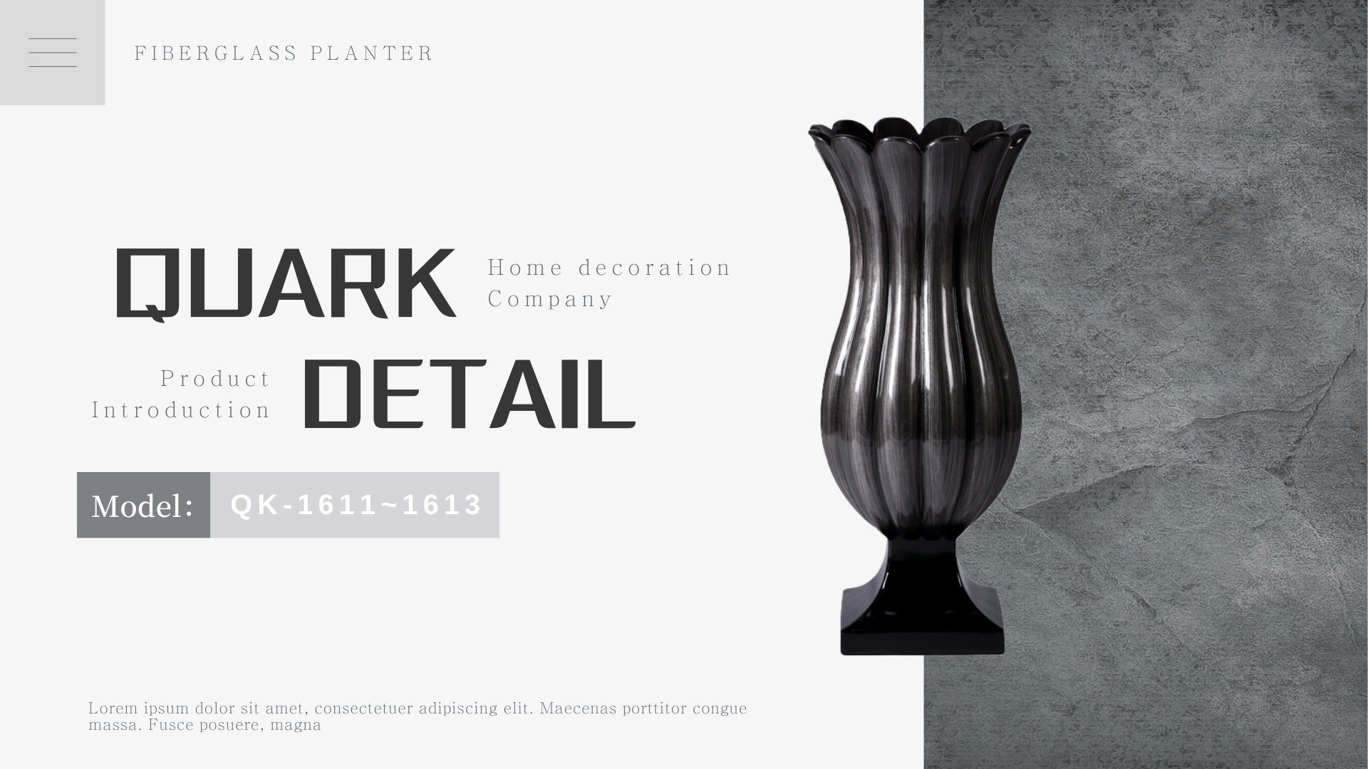 Black flower vases