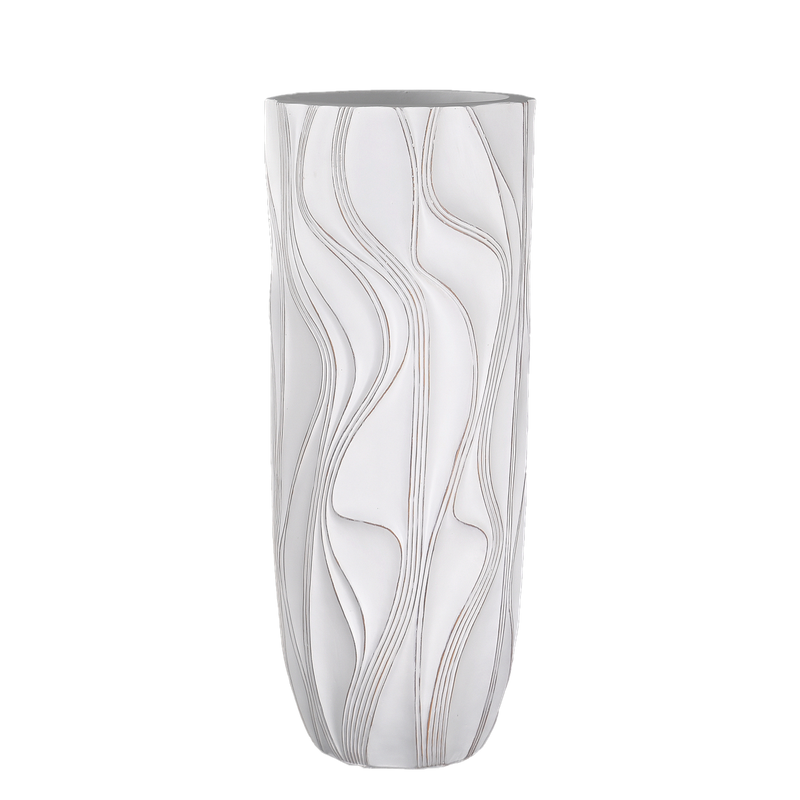 Manufacturer Direct Supply Tall White Indoor Fiberglass Planter for Front Porch