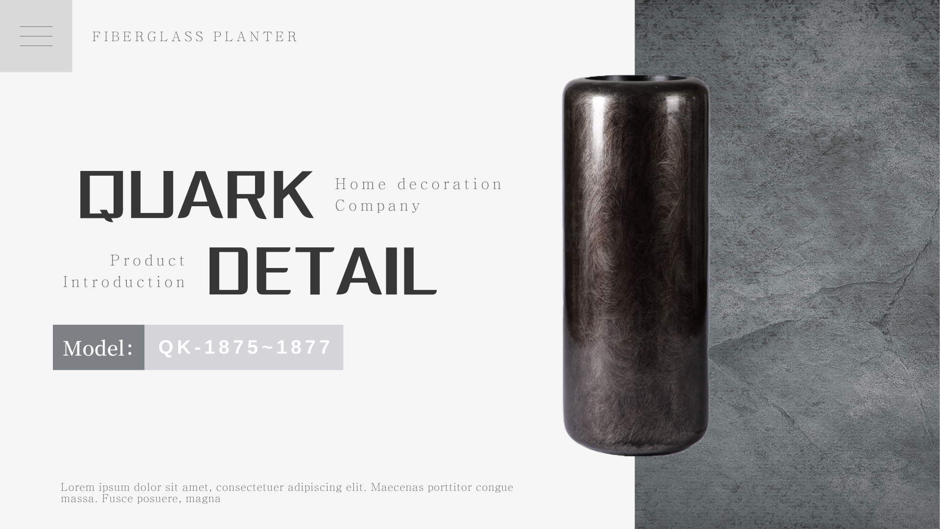 black color fiberglass pots