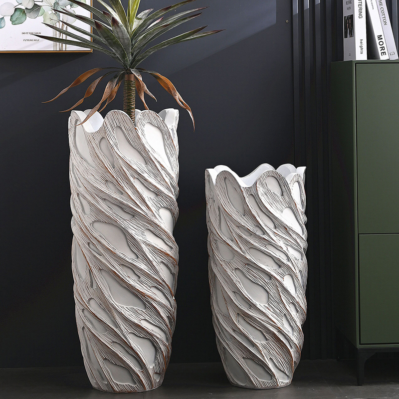 Wholesale Round Tall Decorative Planters with for Commercial Building