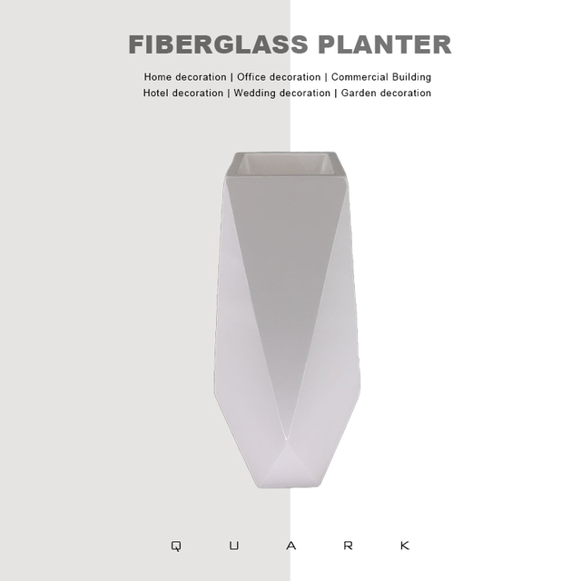 Pot De Plantation De Fleurs D'intérieur En Fibre De Verre Géométrique Pour La Décoration De La Maison