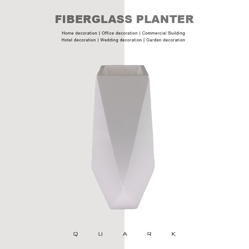 Pot De Plantation De Fleurs D'intérieur En Fibre De Verre Géométrique Pour La Décoration De La Maison