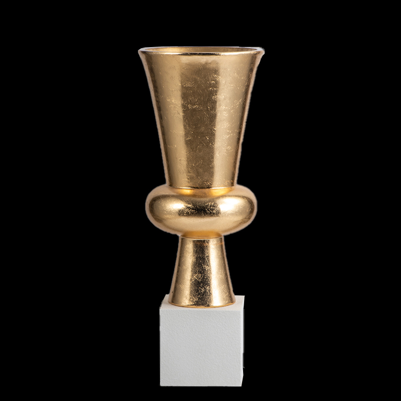 Nordic Trumpet Rose Gold Vase Fiberglass Planters 
