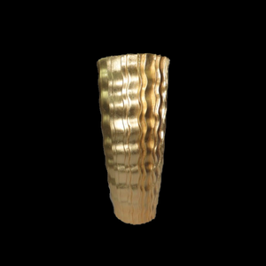 Gold Fiberglass Decorative Vase Fiberglass Pot For Living Room