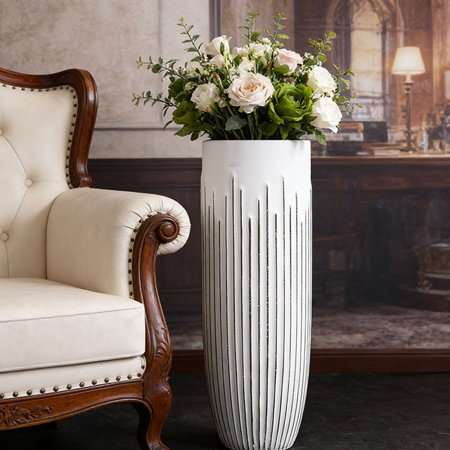 Wholesale Tall Indoor Hotel Lobby Decor Vase for Entryway Decor