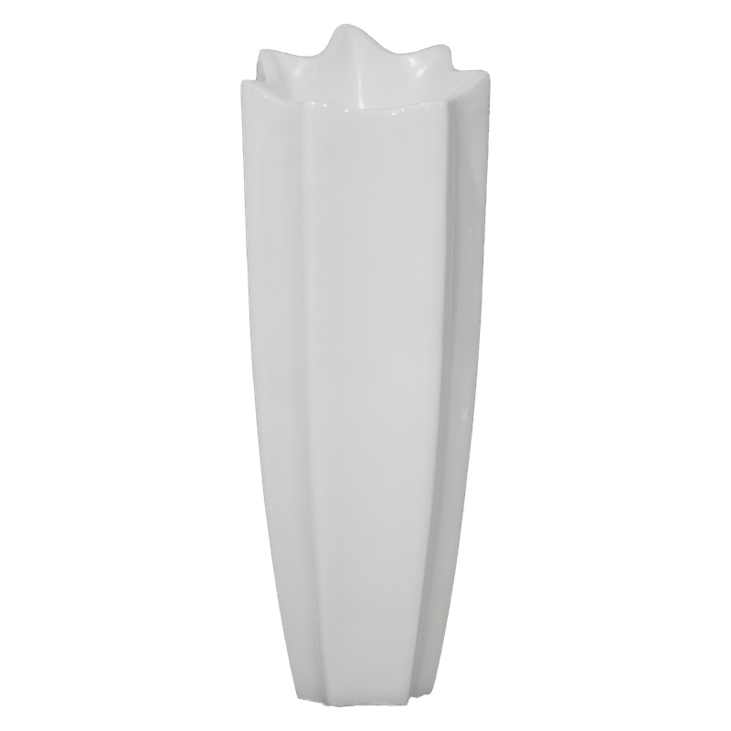 Wide Opening Minimalist Floor Vase for Hotel Lobby Decor