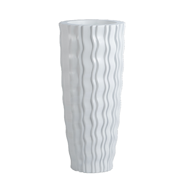 White Fiberglass Decorative Planter Fiberglass Pot For Office Decor