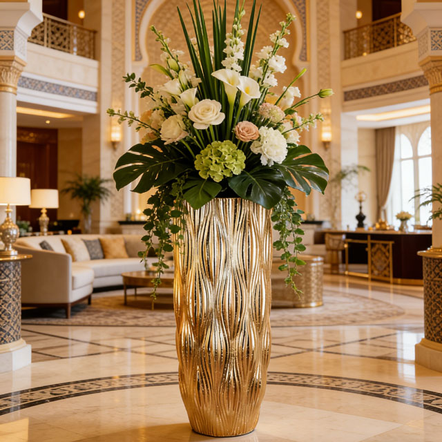 Factory Direct Supply Round Poolside Flower Indoor Planters for Front Porch