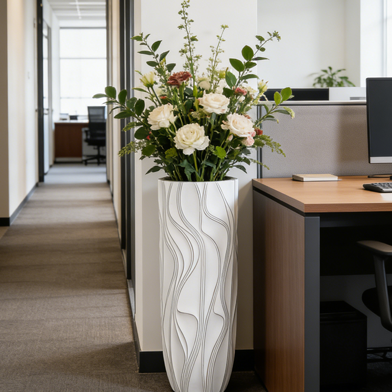 Large Cylinder Planter for Wedding Centerpiece & Restaurant