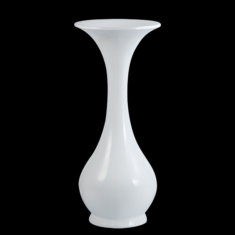 Shaped Glossy White Morden Fiberglass Planting Pots for Indoor Decoration 