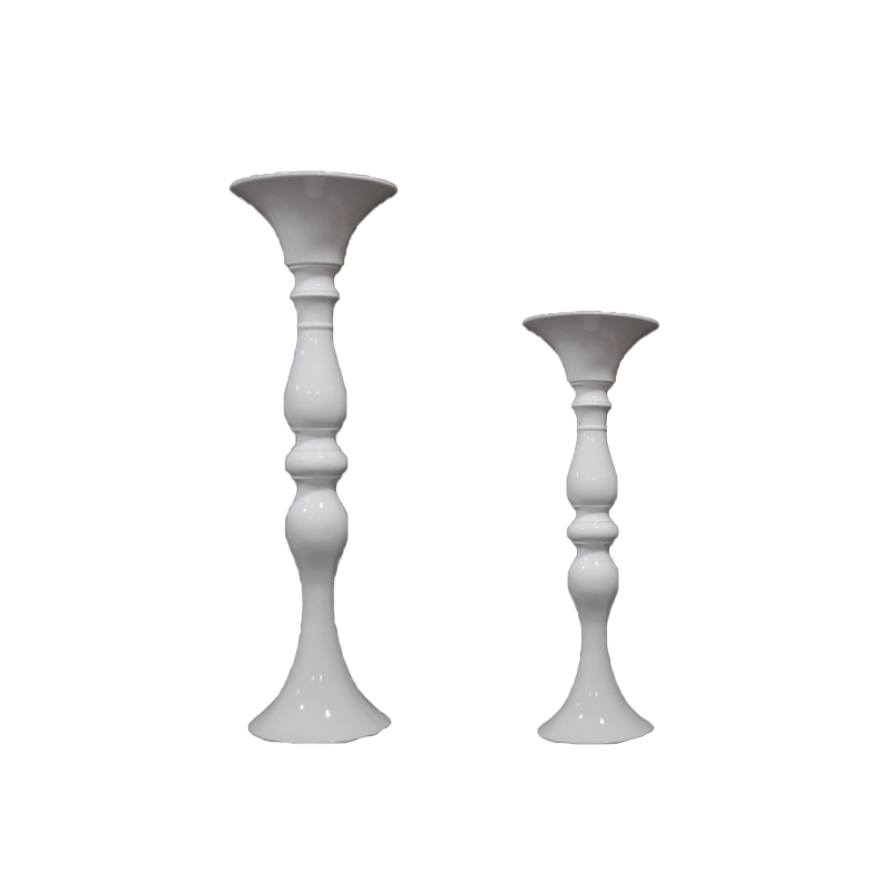 Contemporary White Artificial Tall Cylindrical Flower Pot for Garden 