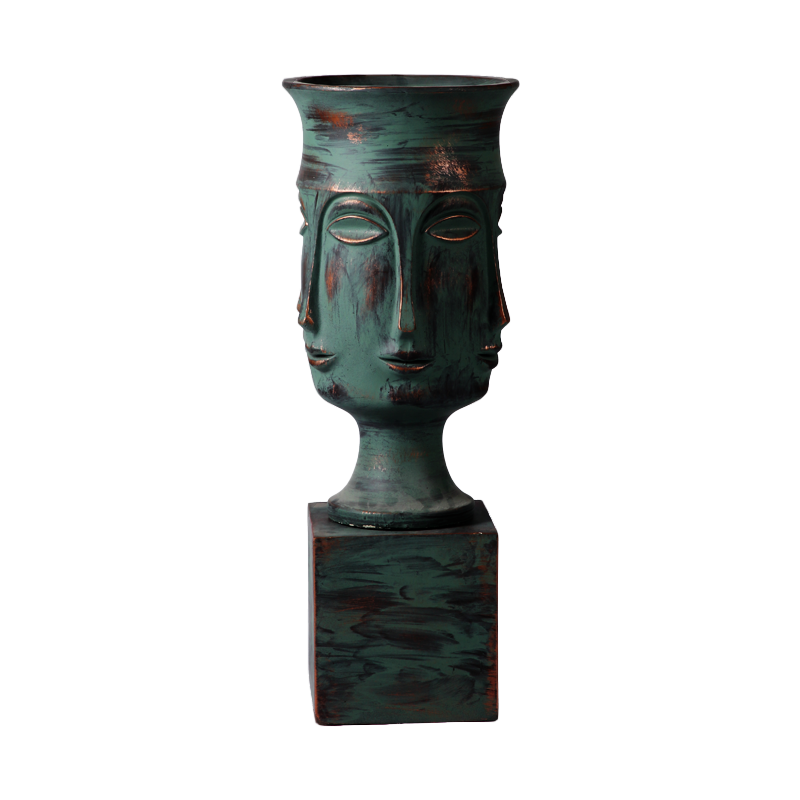 Frosted white Face Fiberglass Indoor Plant Vase for Interior Decoration 