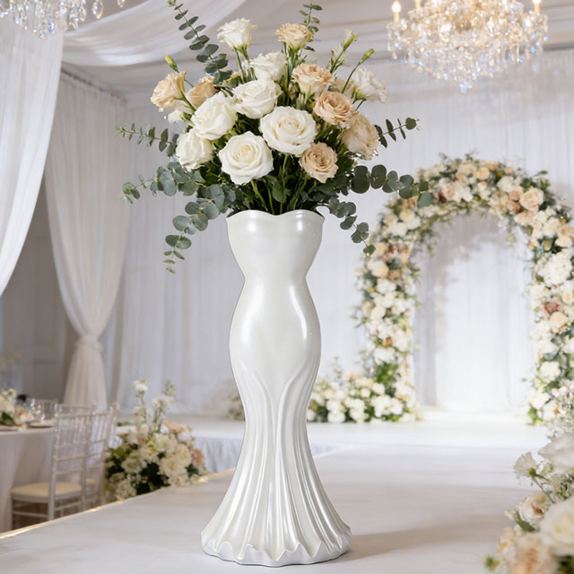 Mermaid White Indoor Planter Flower Pot for Wedding Decoration 