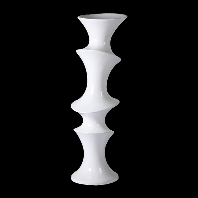 Spiral Shaped Morden Fiberglass Flower Pot for Graden Decoration 