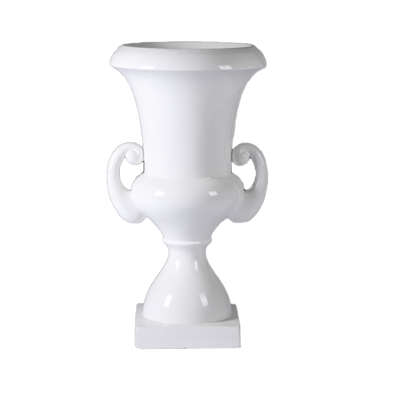Round Cup Shaped Fiberglass Flower Flower Planting Pots for Office Decoration 