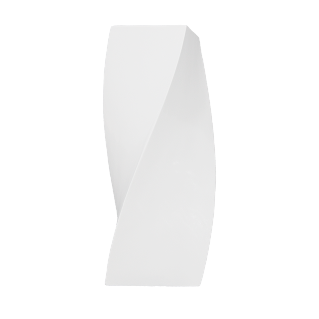 Vase D'intérieur En Fibre De Verre Blanc Brillant De Forme Tordue Pour La Décoration Intérieure