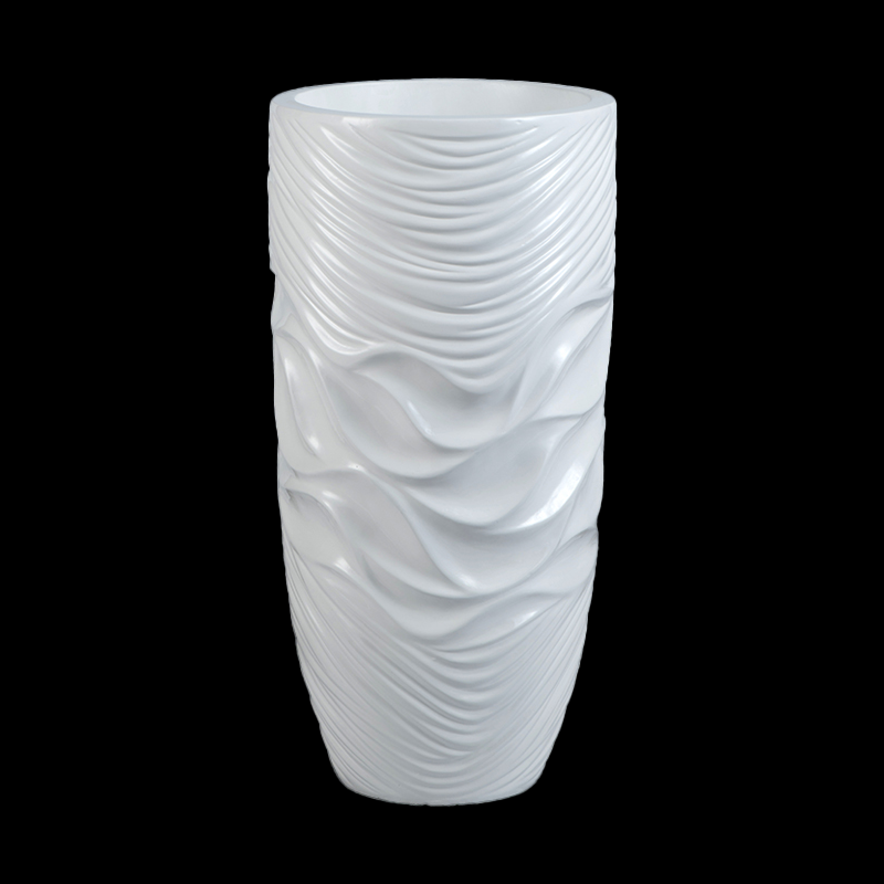 Wavy shaped flower pot