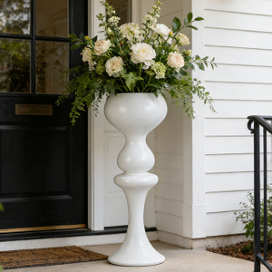 Factory Direct Sale Round Shaped Fiberglass Planter Pot for Office
