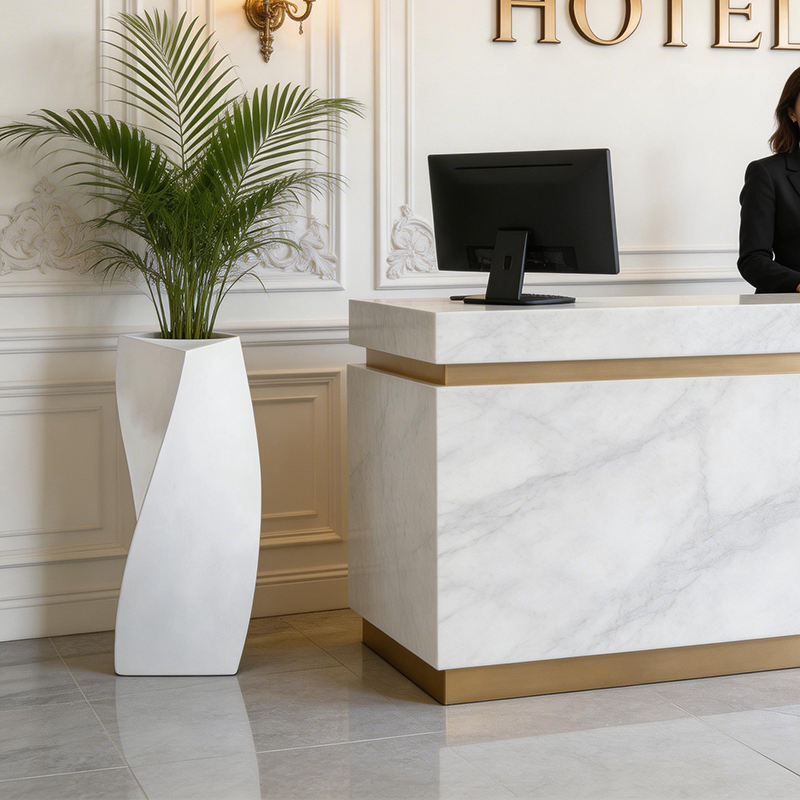 Twisted Shape Geometric Flower Planting Pot for Indoor Decoration 