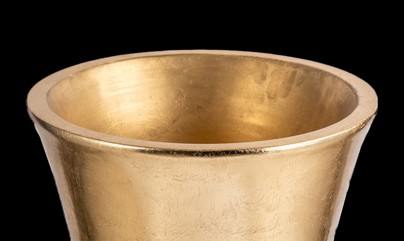 Trumpet Rose Gold Vase Fiberglass Planters