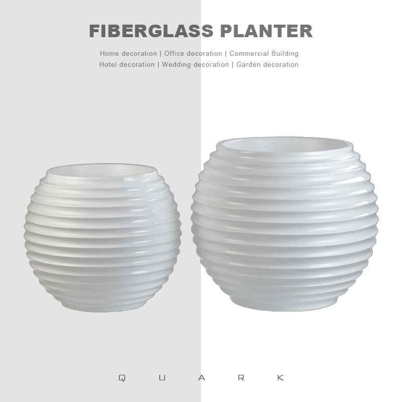  Nordic Glossy White Round Shape Flower Table Planting Pots
