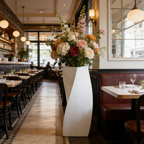 Twisted Shape Geometric Flower Planting Pot for Indoor Decoration 