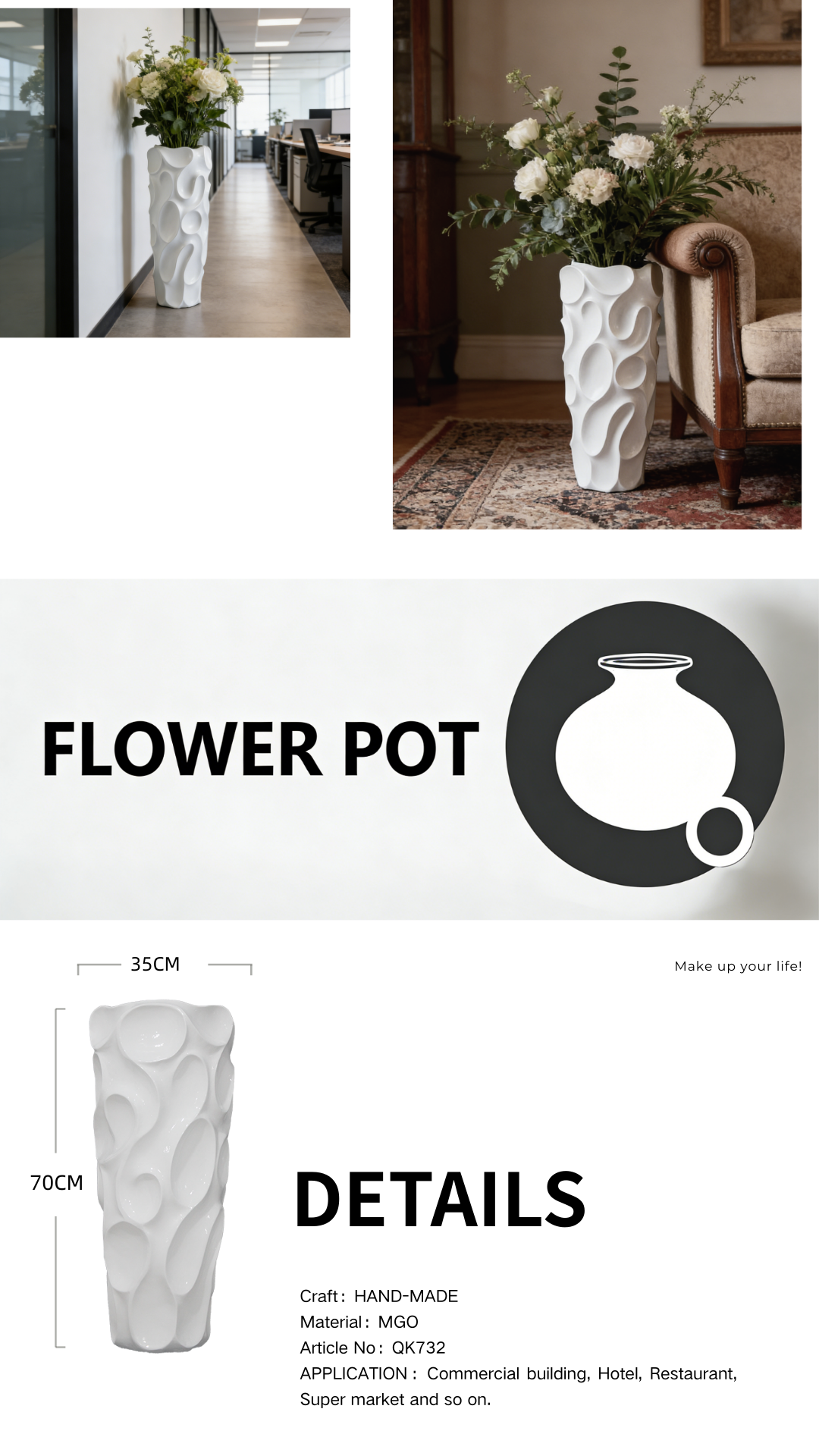 lightweight fiberglass garden pot