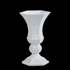 China Manufacturer Tall Trumpet Fiberglass Planters for Hotel Decoration