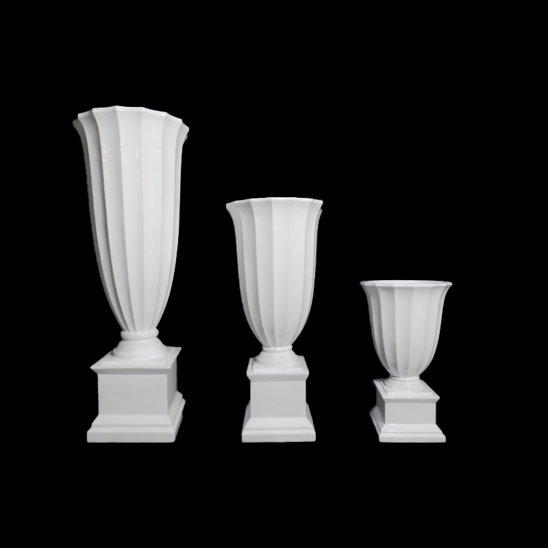 Wholesale Low Price Glossy White Garden Planter Flower Pot