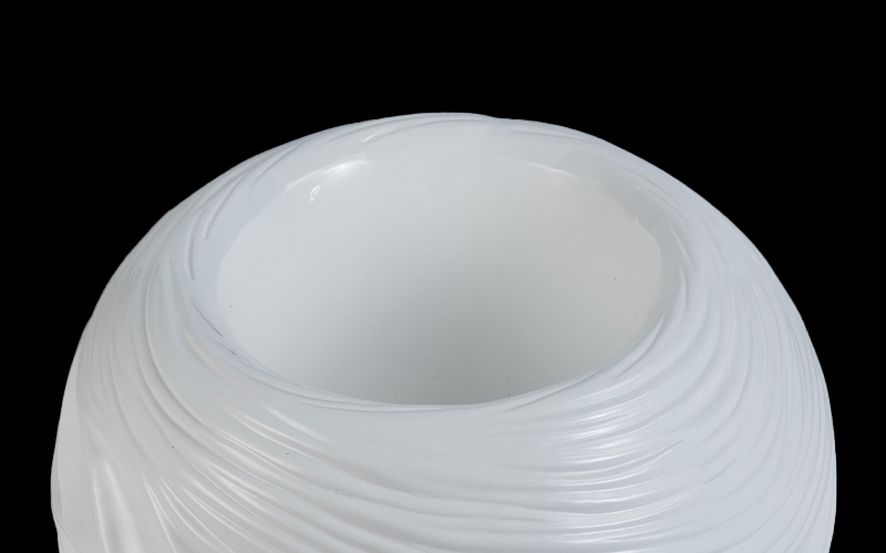 Ball Shape Wavy Pattern Fiberglass Table Vases