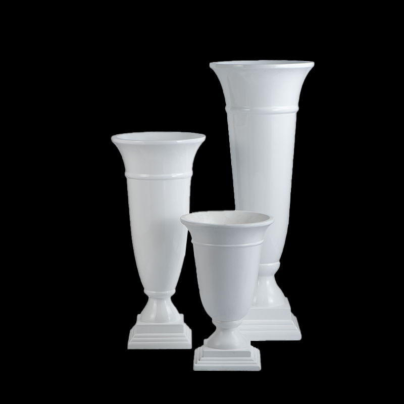Nordic Round Cup Shaped Fiberglass Tall Planting Vase for Indoor Decor