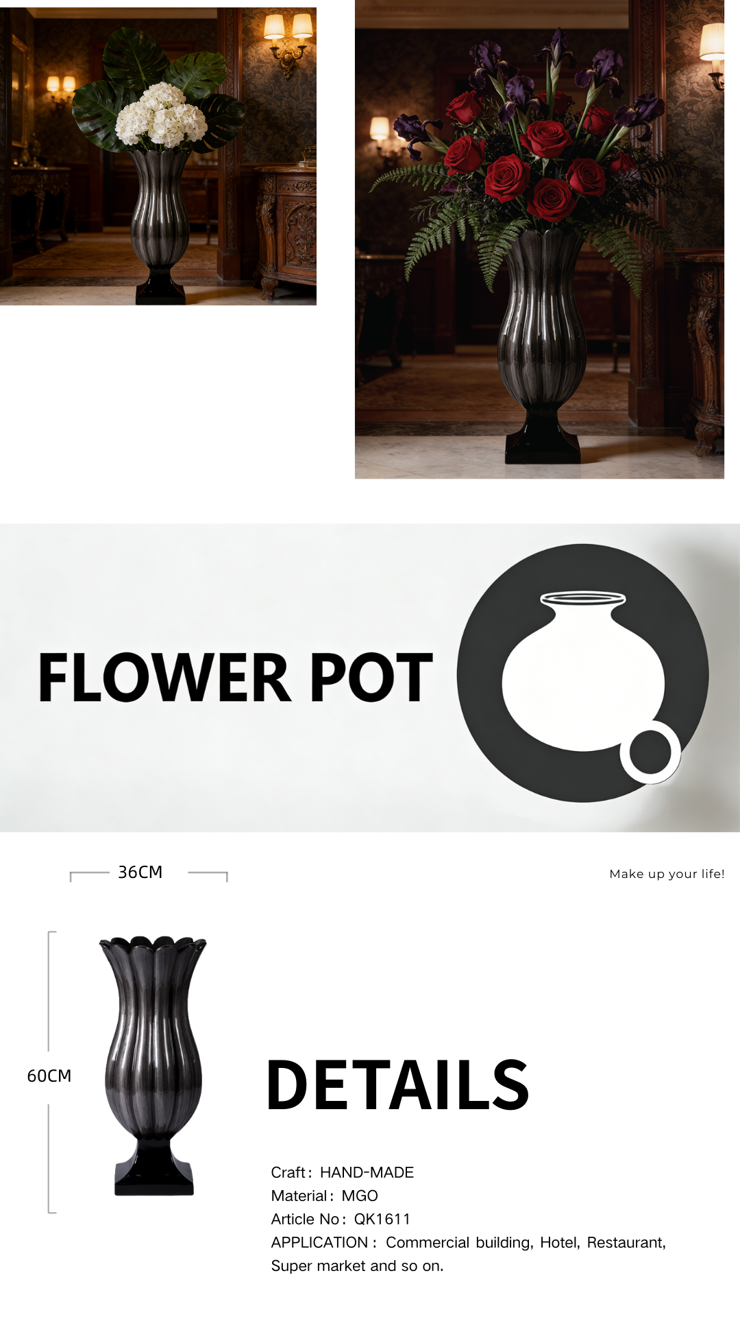 exterior fiberglass plant vessel