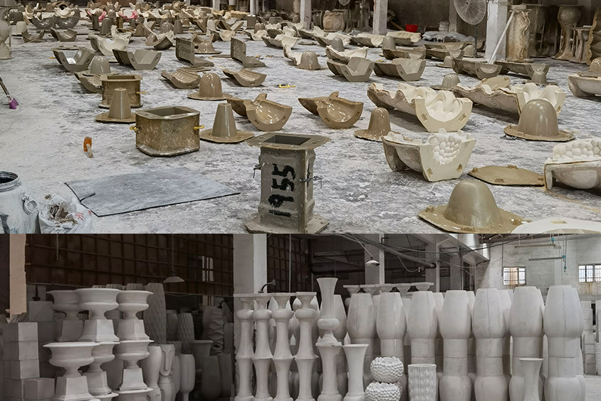 FIBERGLASS BIG VASES